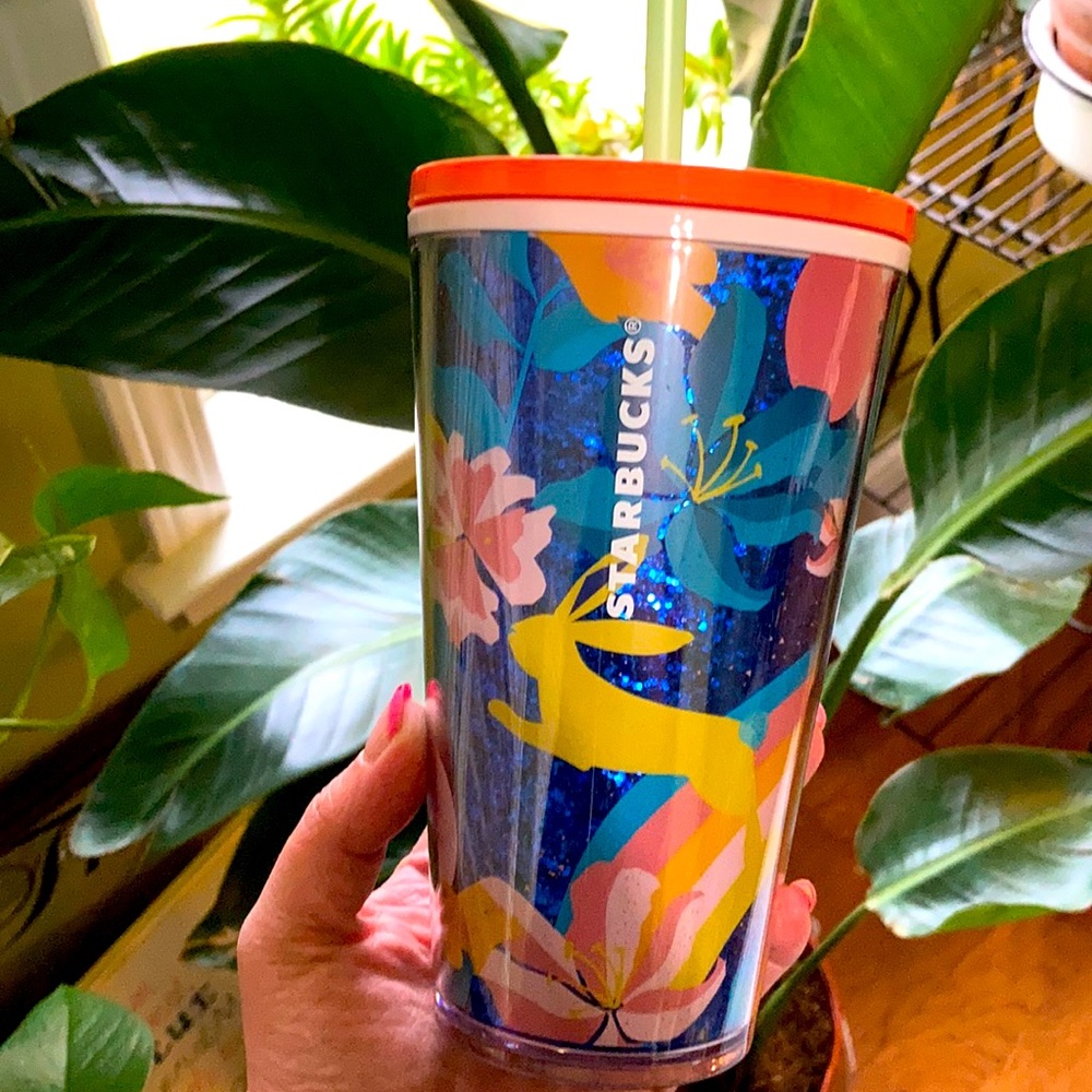 Starbucks Spring Glitter Bunny Tumbler